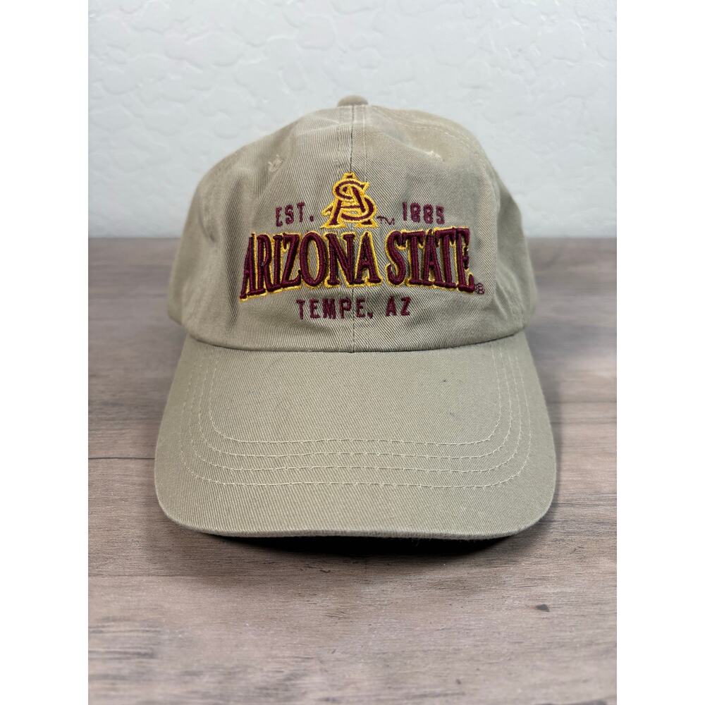 Arizona State University Starters Men's Tan Adjustable Hat Cap- EUC